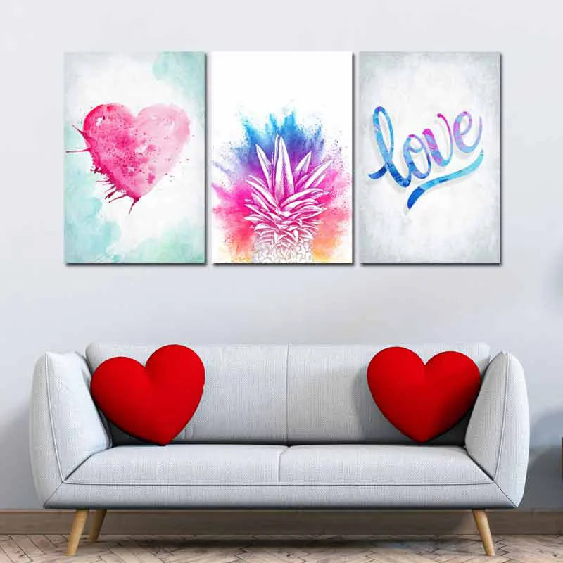Tableau Abstrait Amour dans un salon - TabloDéco.fr