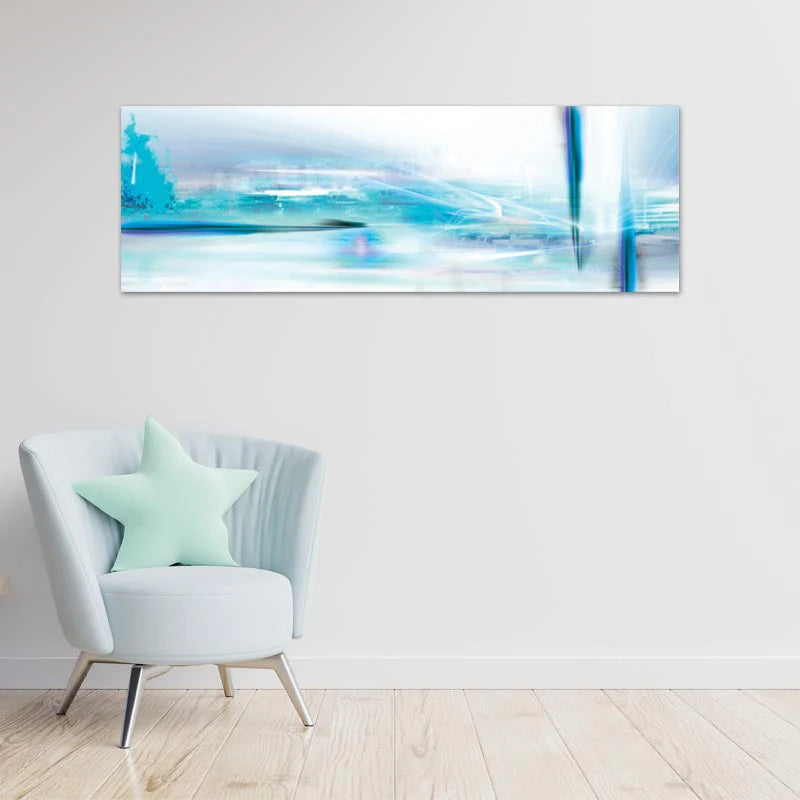 Tableau Abstrait Bleu et Blanc - TabloDéco.fr