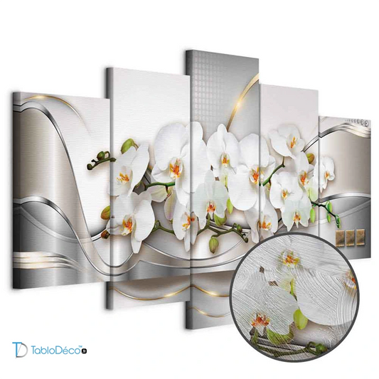 Tableau Abstrait avec des Fleurs finitio premium