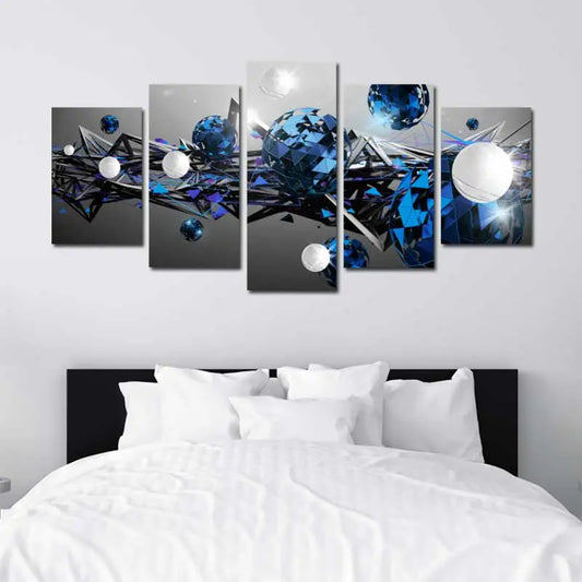 Toile déco Abstrait Formes Géométriques dans une chambre - TabloDéco.fr