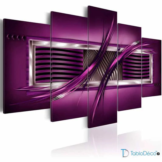 Acheter un Tableau Décoratif Abstrait Mauve - TabloDéco.fr