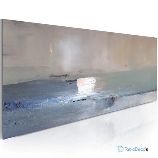 Acheter un tableau abstrait peint en gris clair - TabloDéco.fr