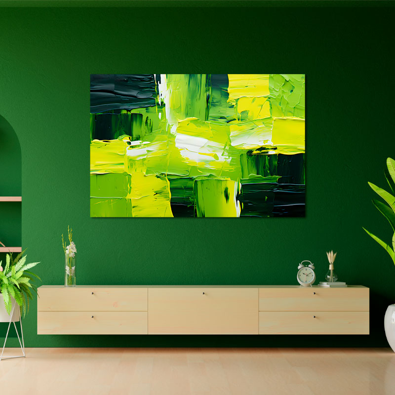 Tableau Abstrait Vert - TabloDéco.fr