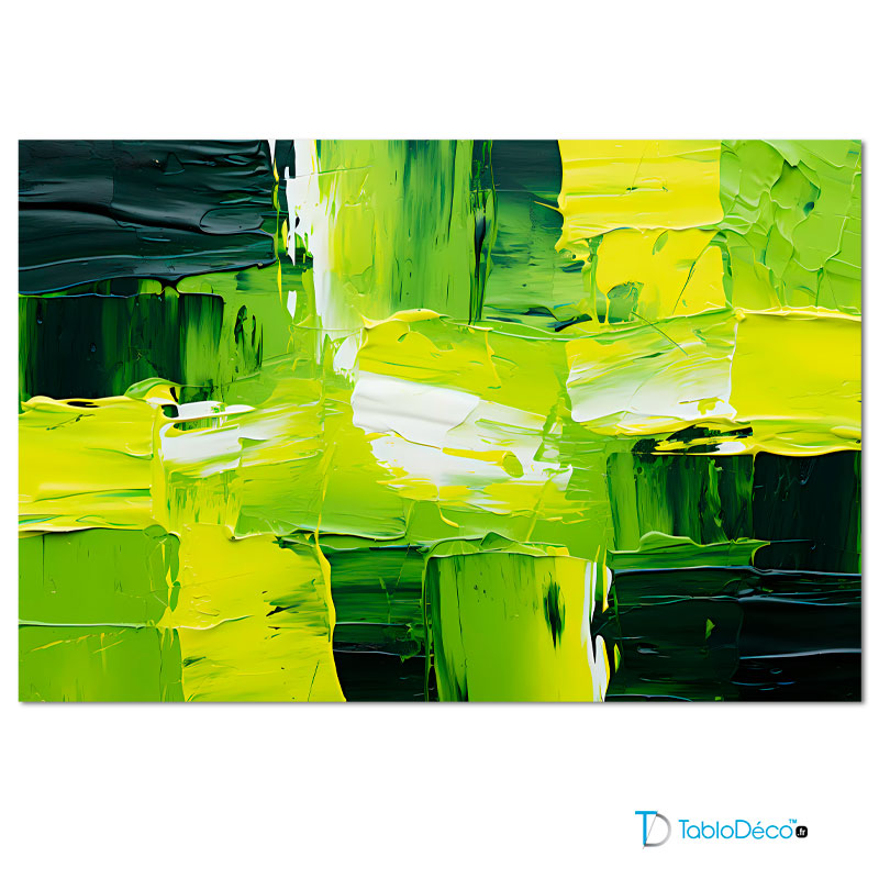 Acheter un Tableau Abstrait Vert - TabloDéco.fr