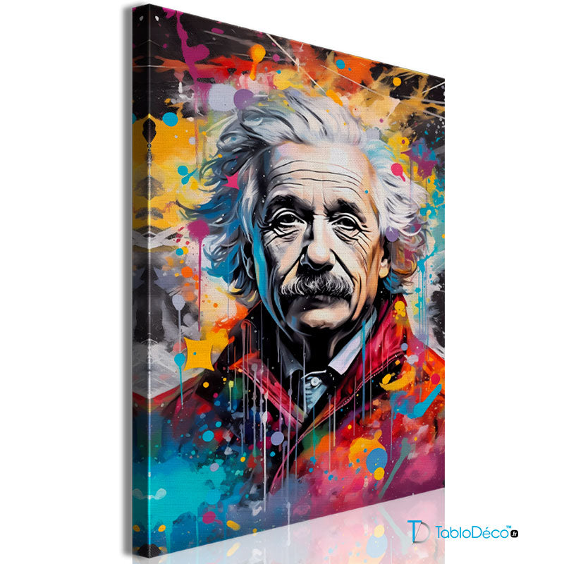 Acheter un tableau d'Albert Einstein dans un style Street Art - TabloDéco.fr