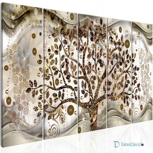 Acheter un Tableau avec un Arbre Doré - TabloDéco.fr