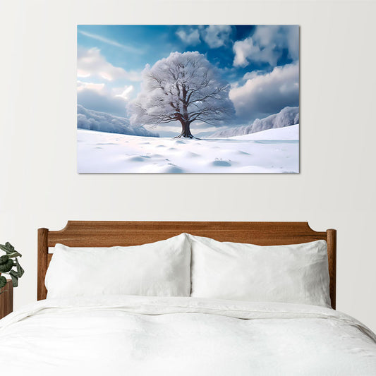 Tableau Arbre en Hiver