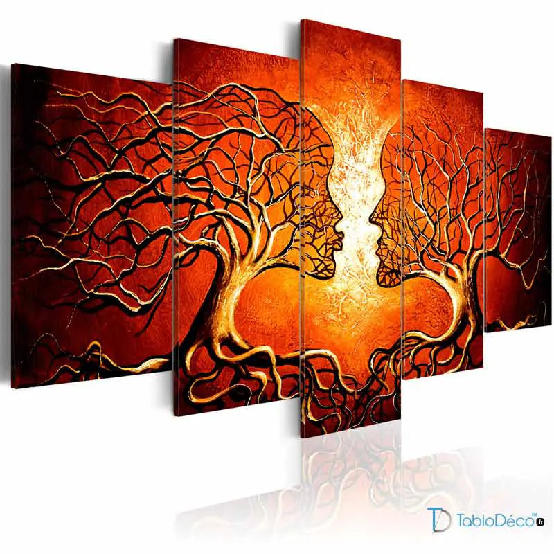 Acheter un Tableau avec des Arbres en forme de Visages - TabloDéco.fr