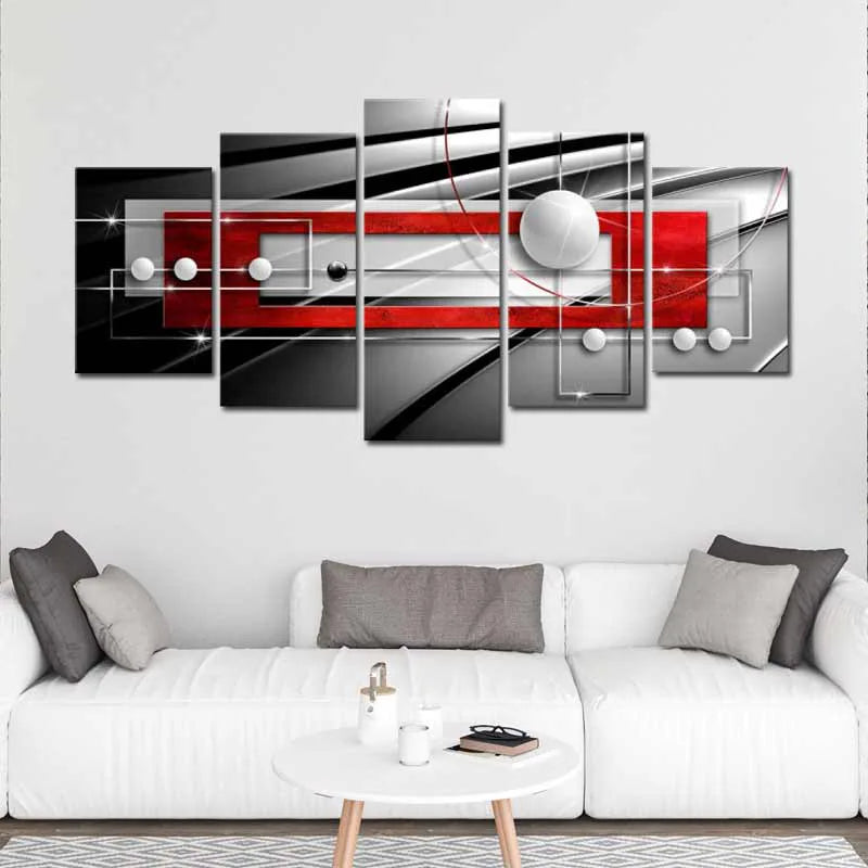 Tableau Art Abstrait Moderne dans un salon - TabloDéco.fr