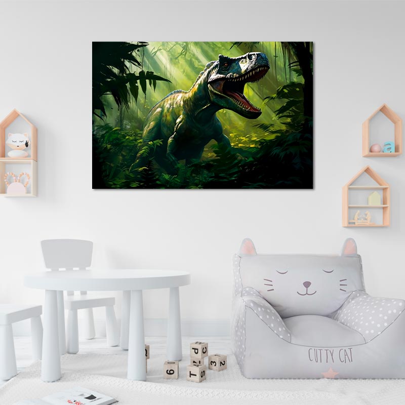 Toile décorative avec un Dinosaure - TabloDéco.fr