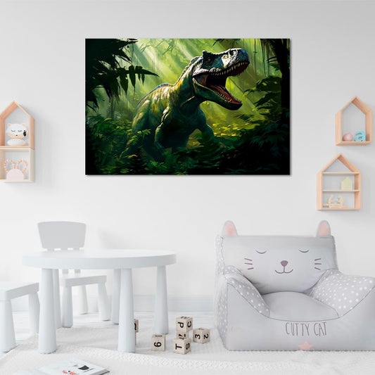 Toile décorative avec un Dinosaure - TabloDéco.fr