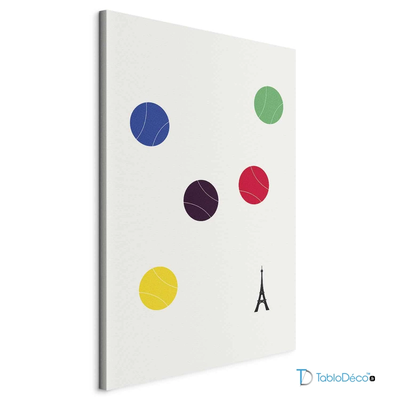 Tableau Balles de Tennis Colorées (JO Paris 2024)