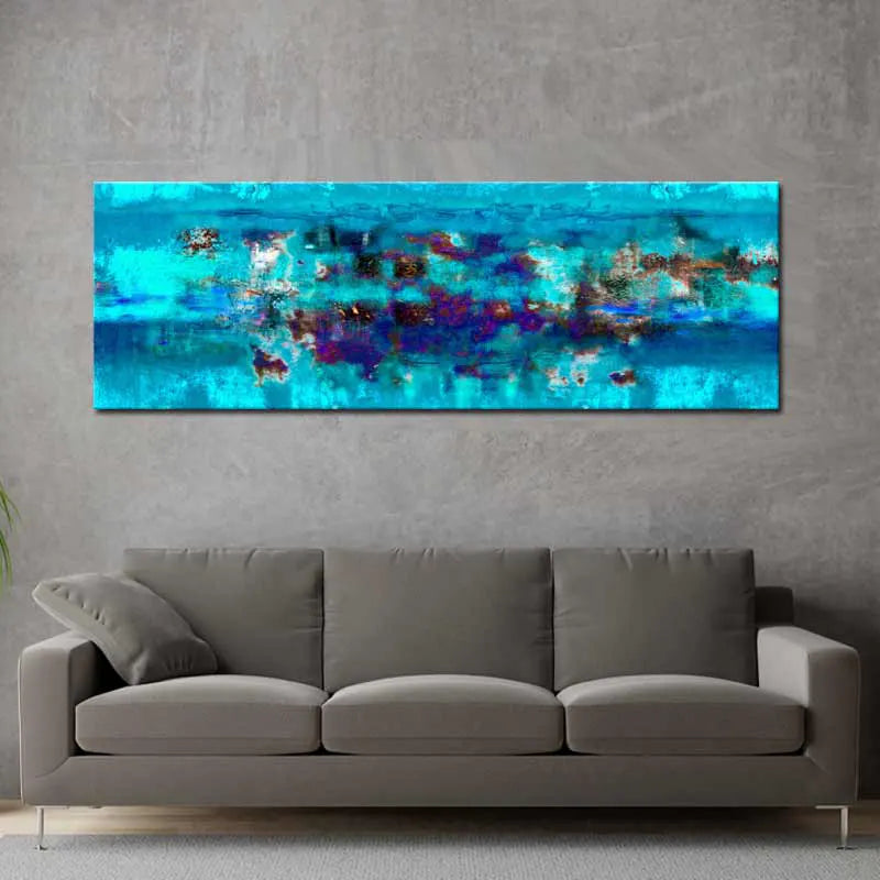 Tableau Bleu Abstrait - TabloDéco.fr