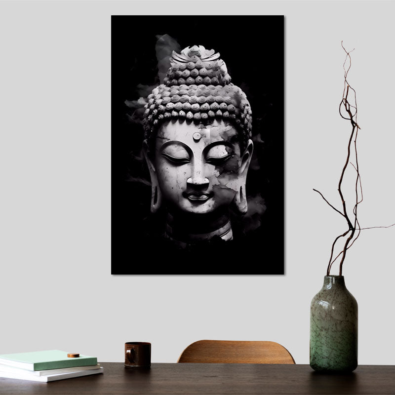 Tableau Bouddha Noir et Blanc - TabloDéco.fr