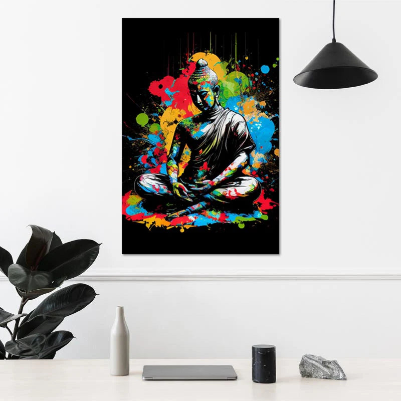 Toile décorative d'un Bouddha Pop Art - TabloDéco.fr