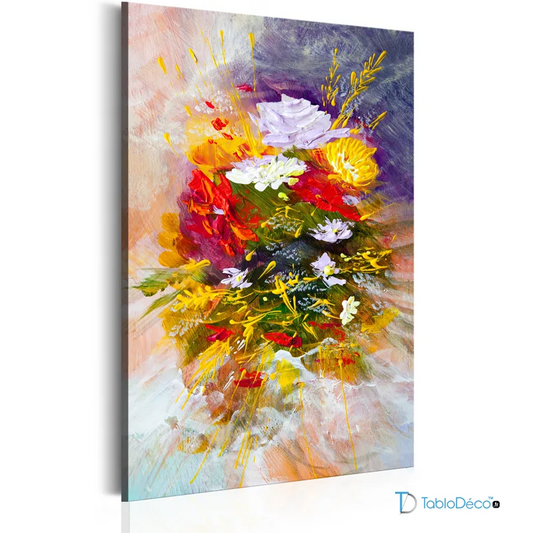 Tableau Bouquet de Fleurs Multicolore
