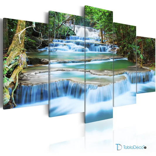 Acheter un Tableau d'une Cascade dans une Forêt - TabloDéco.fr
