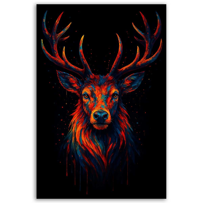 Tableau Cerf Flamboyant - TabloDéco.fr