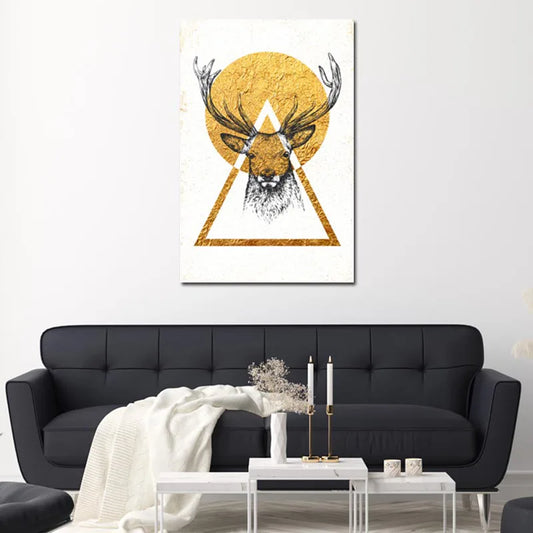 Toile décorative avec un Cerf Scandinave - TabloDéco.fr