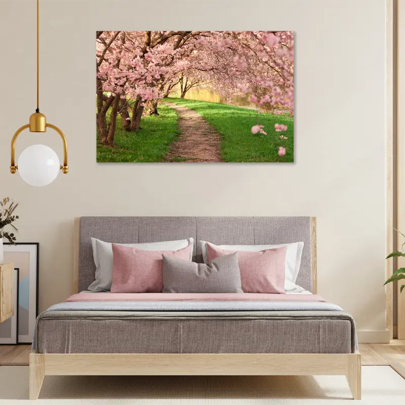 Tableau mural d'un Chemin en Forêt dans une chambre - TabloDéco.fr