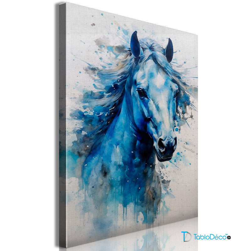 Acheter un Tableau avec un Cheval Bleu - TabloDéco.fr