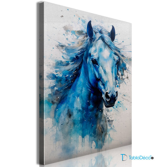 Acheter un Tableau avec un Cheval Bleu - TabloDéco.fr