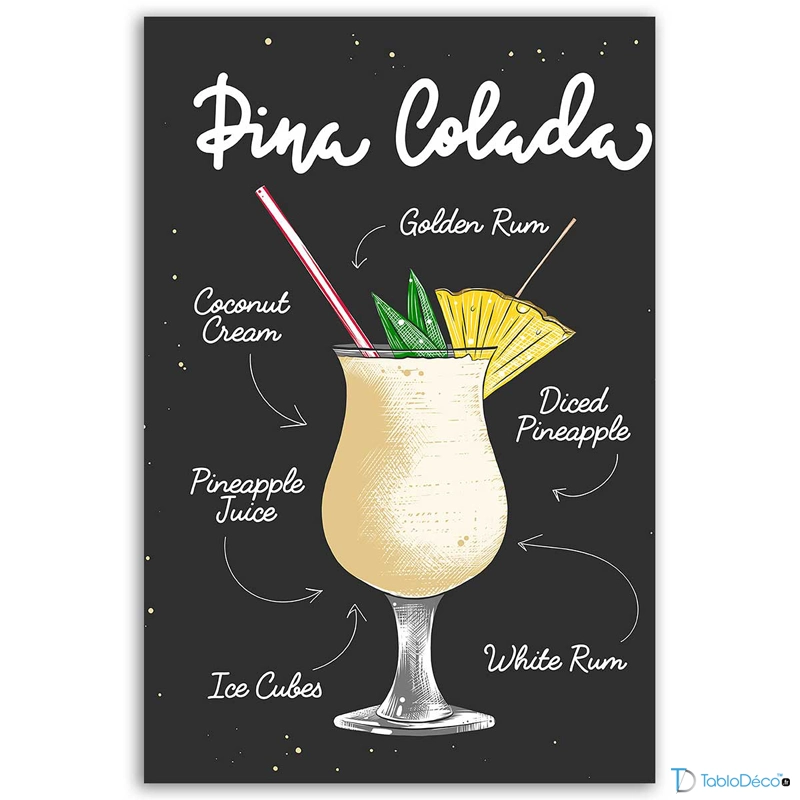 Tableau Cocktail Pina Colada
