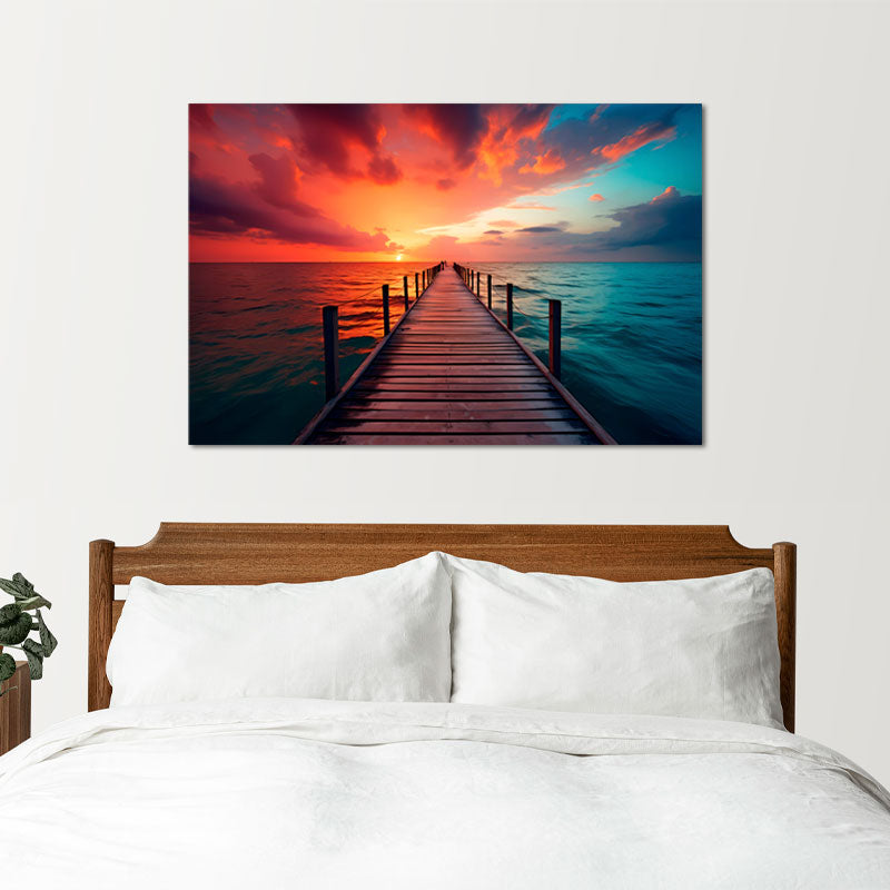 Toile déco avec le Coucher du Soleil - TabloDéco.fr