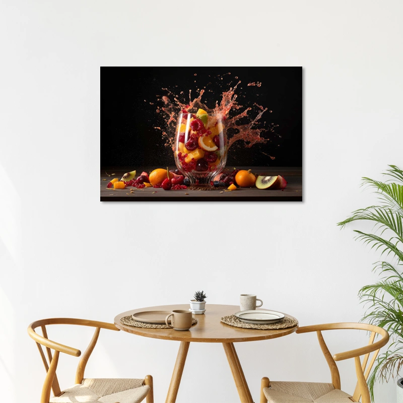 Tableau Déco Coupe de Fruits Délicieux pour la cuisine