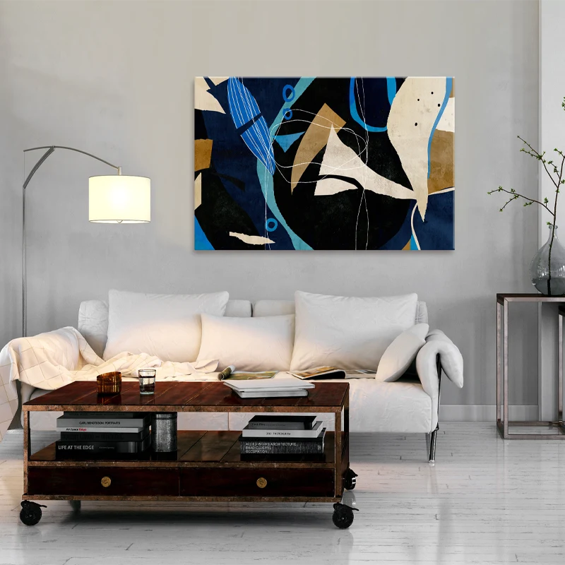 Tableau Déco Moderne Coloré dans un salon