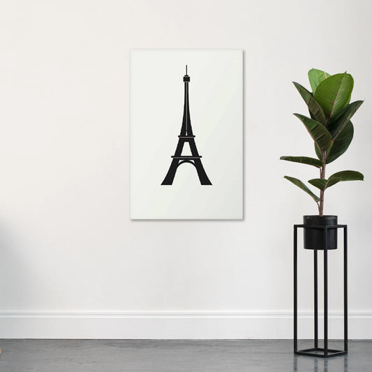 Tableau déco de la Tour Eiffel en Noir (JO Paris 2024)