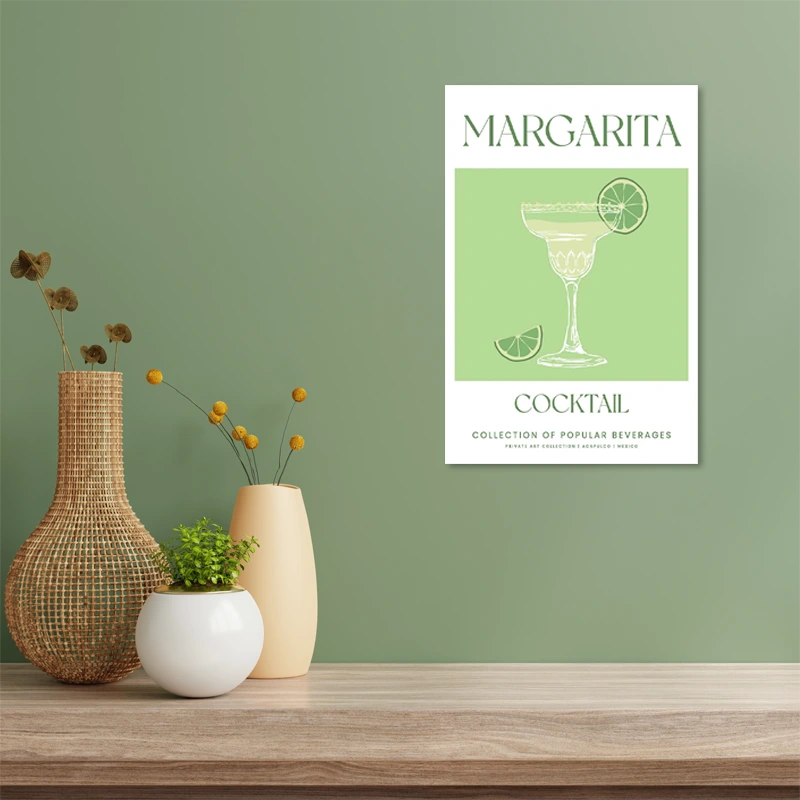 Tableau décoratif montrant un Cocktail Margarita