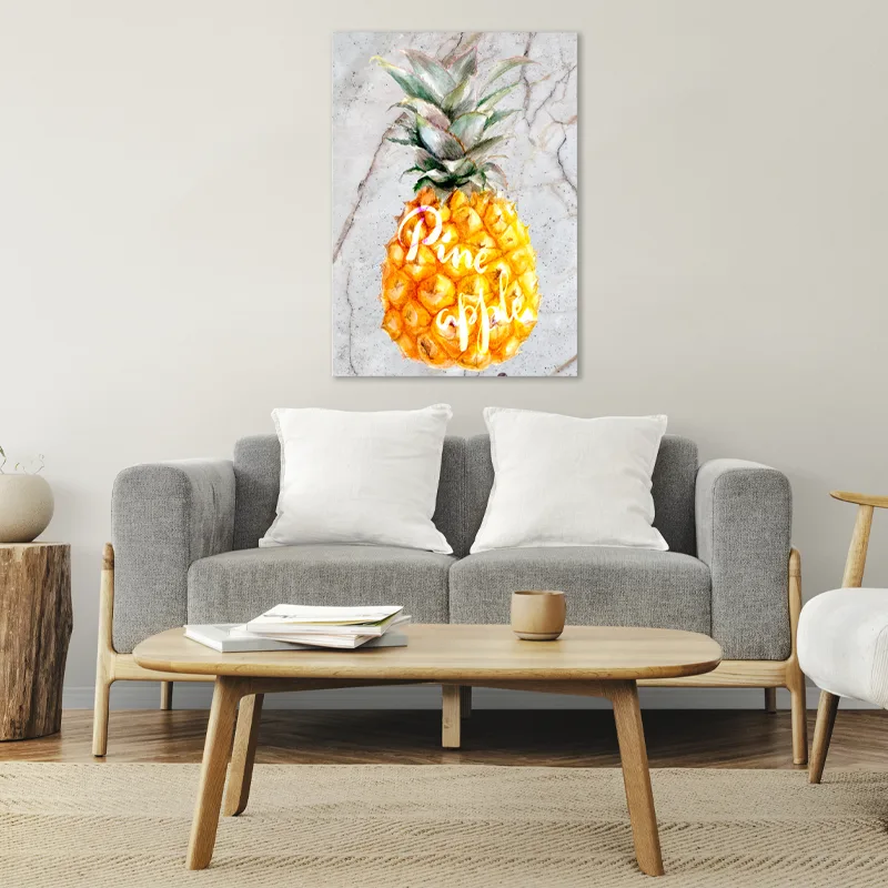 Tableau décoratif Scandinave avec un Ananas dans un salon
