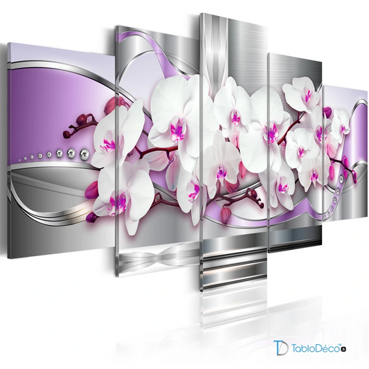 Tableau Design Fleur Violet - TabloDéco.fr