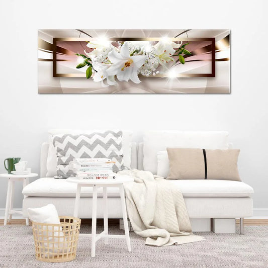  Toile Design Panoramique avec des Fleurs - TabloDéco.fr