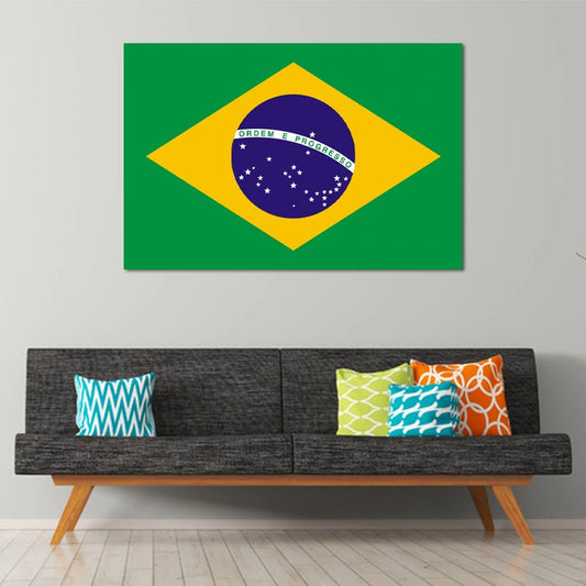 Tableau de décoration du Drapeau Brésilien - TabloDéco.fr