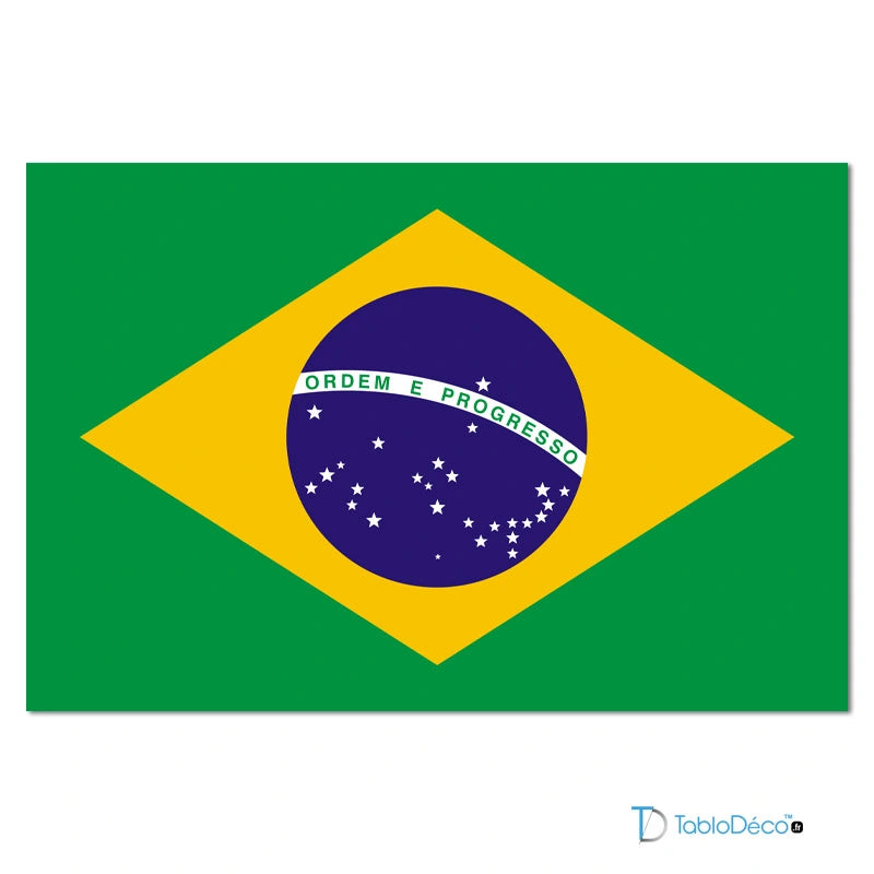 Tableau Drapeau du Brésil - TabloDéco.fr