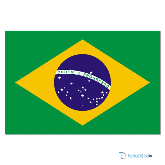 Tableau Drapeau du Brésil - TabloDéco.fr