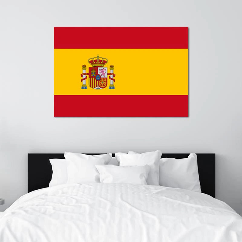 Toile décorative du Drapeau de l'Espagne - TabloDéco.fr