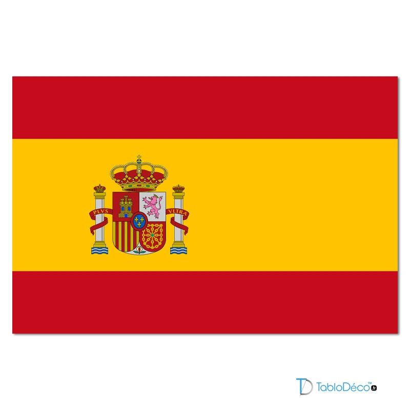 Acheter le Tableau du Drapeau de l'Espagne - TabloDéco.fr