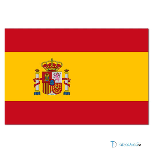 Acheter le Tableau du Drapeau de l'Espagne - TabloDéco.fr
