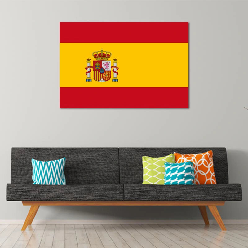 Drapeau Espagnol sur toile imprimée - TabloDéco.fr