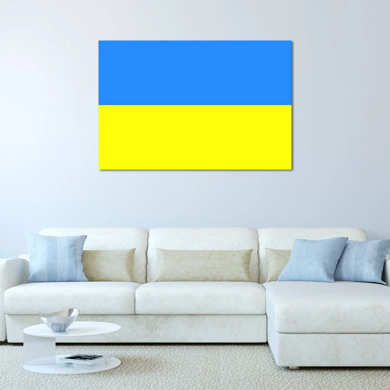 Tableau de décoration du Drapeau de l'Ukraine - TabloDéco.fr