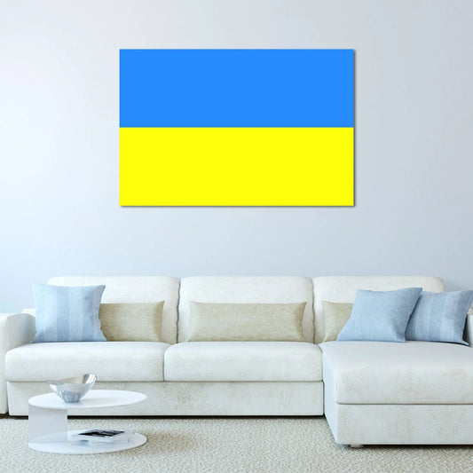 Tableau de décoration du Drapeau de l'Ukraine - TabloDéco.fr