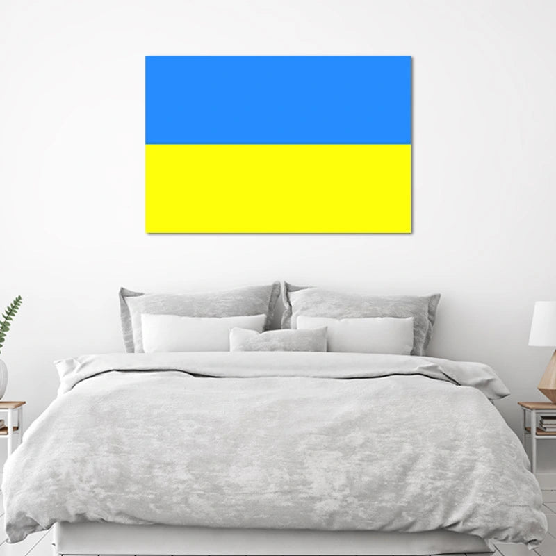 Toile décorative du Drapeau Ukrainien - TabloDéco.fr