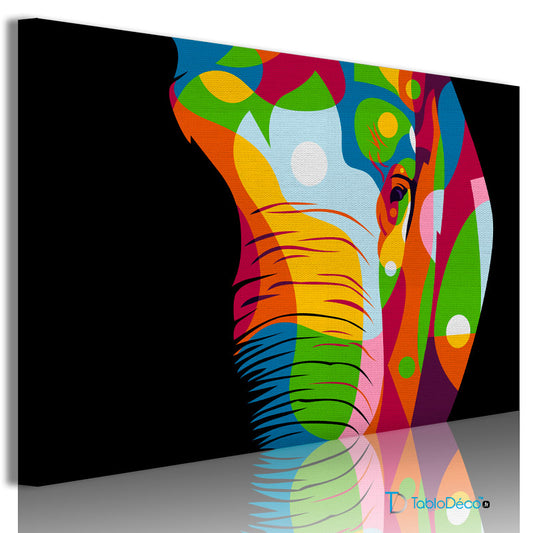 Acheter un Tableau Décoratif Éléphant Pop Art - TabloDéco.fr
