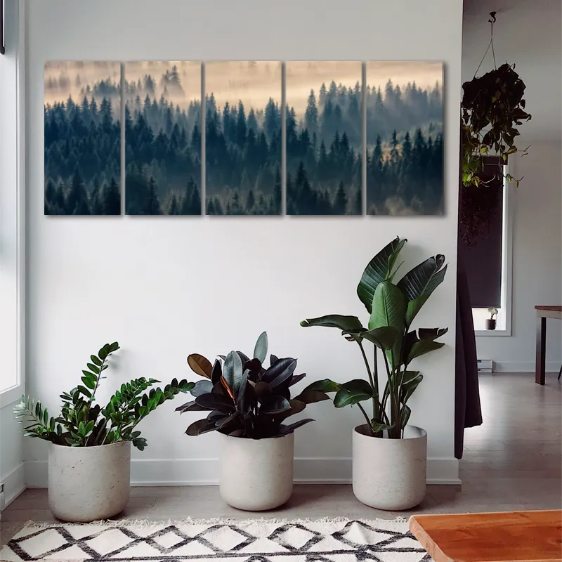Tableau Forêt dans la Brume - TabloDéco.fr
