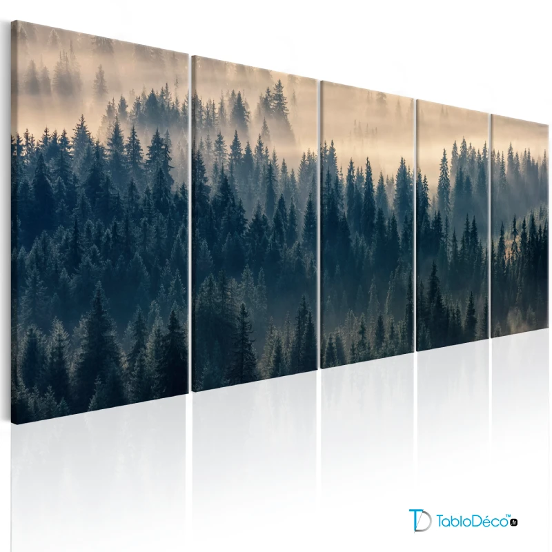 Acheter un Tableau d'une Forêt dans la Brume - TabloDéco.fr