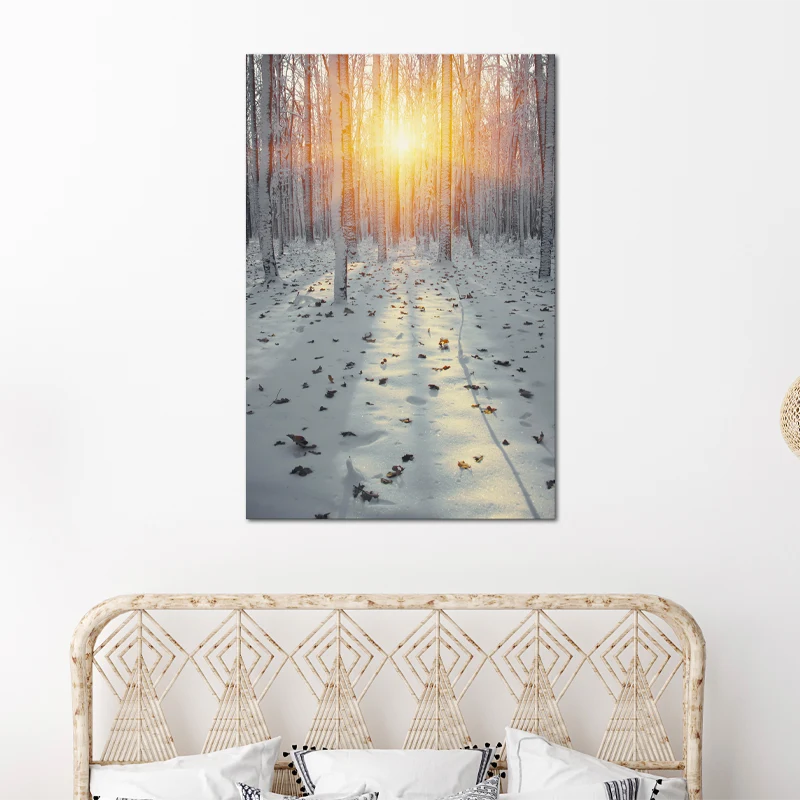 Tableau Forêt Enneigée - TabloDéco.fr