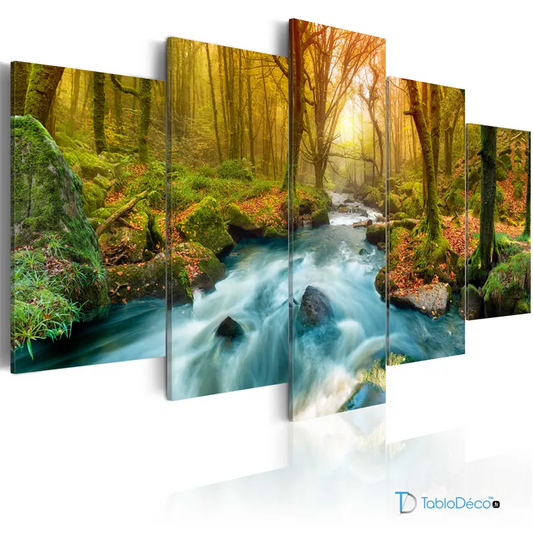 Acheter un Tableau Forêt Rivière - TabloDéco.fr